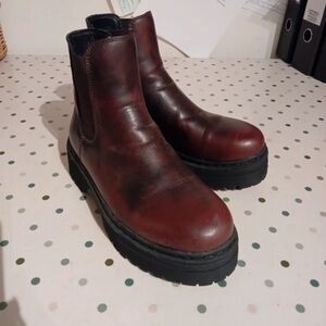 Street Level Dark Brown Ankle Boots
